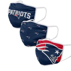New England Patriots FOCO Adult Face Covering 3-Pack
